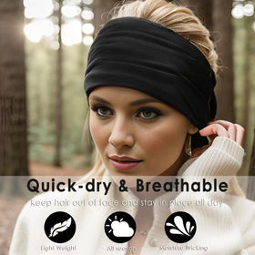 HAUHC Extra Wide Headbands in various colours