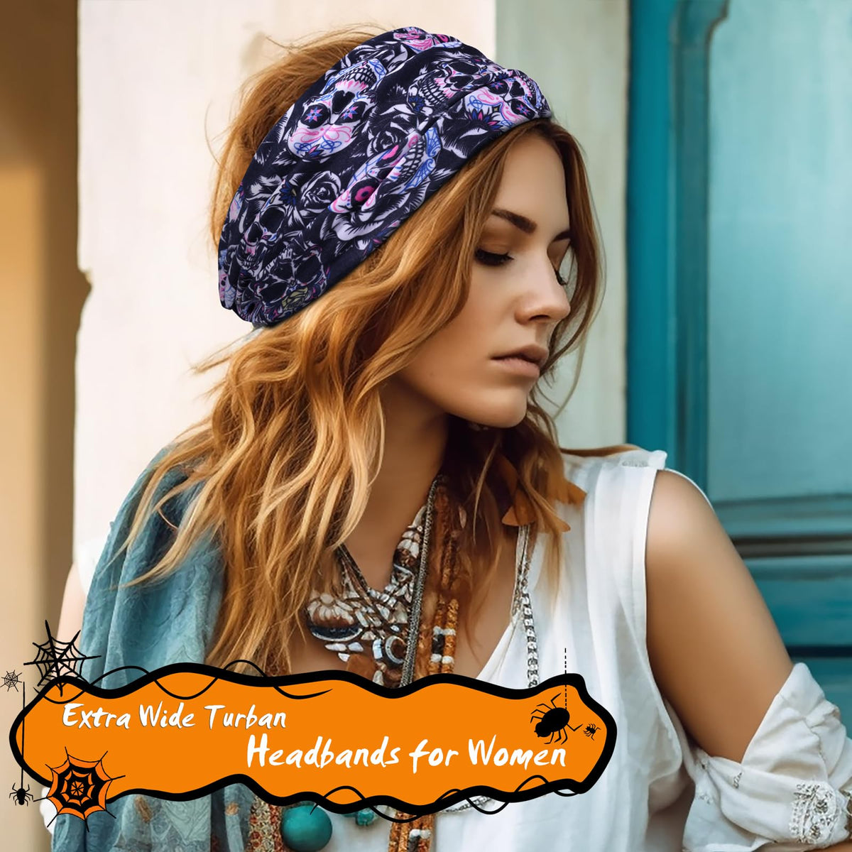 HAUHC Halloween headband showcasing a bat design