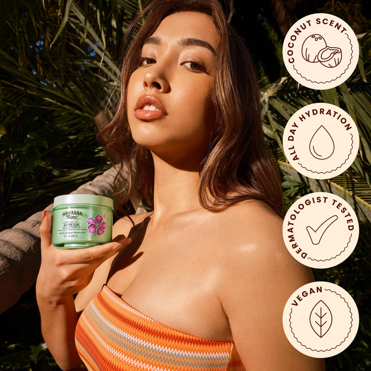 Hawaiian Tropic After Sun Body Butter 300g lid open