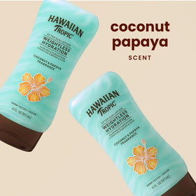Hawaiian Tropic After Sun Lotion back view with ingredient details