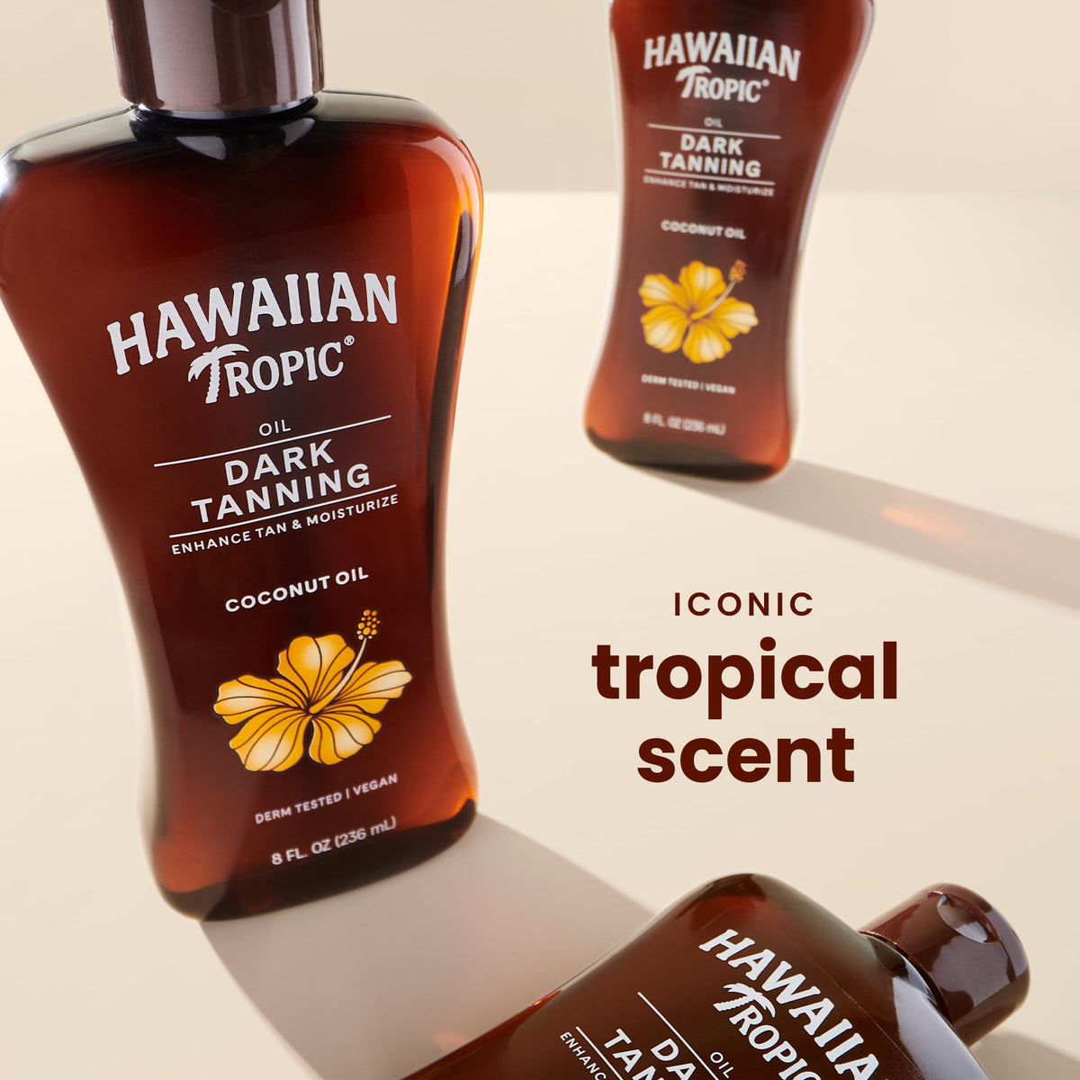 Hawaiian Tropic Dark Tanning Oil 2-Pack back view