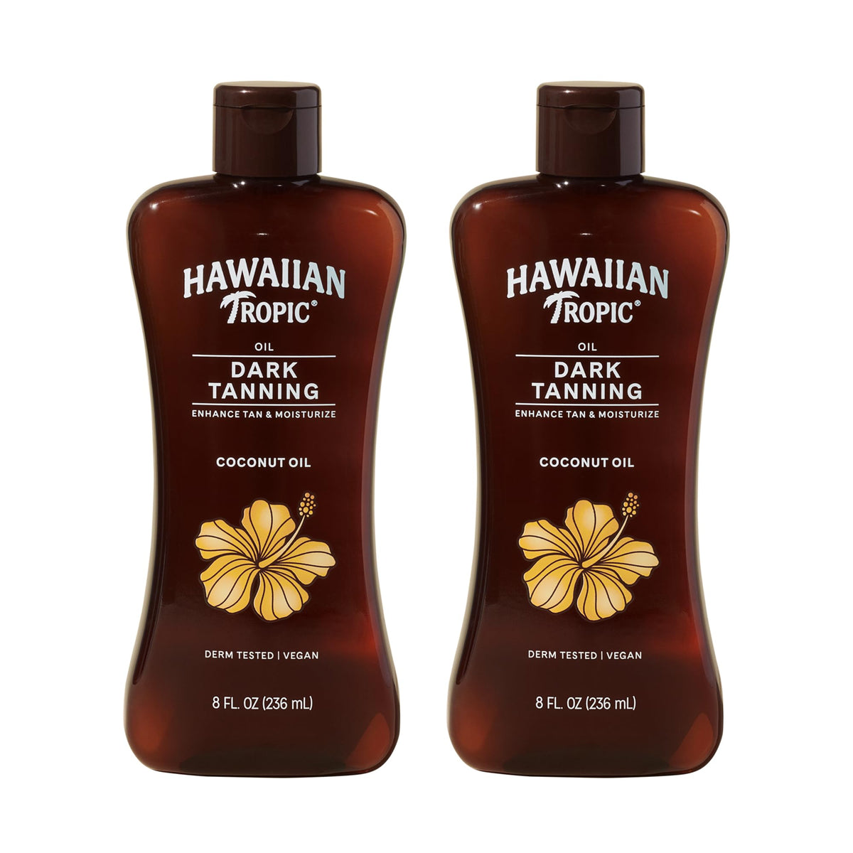 Hawaiian Tropic Dark Tanning Oil 2-Pack front view