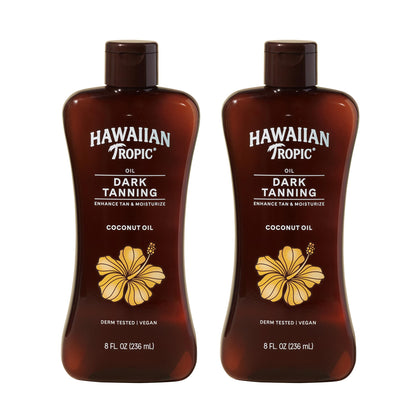 Hawaiian Tropic Dark Tanning Oil 2-Pack front view