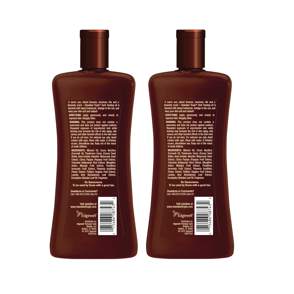 Hawaiian Tropic Dark Tanning Oil in a sunny outdoor setting
