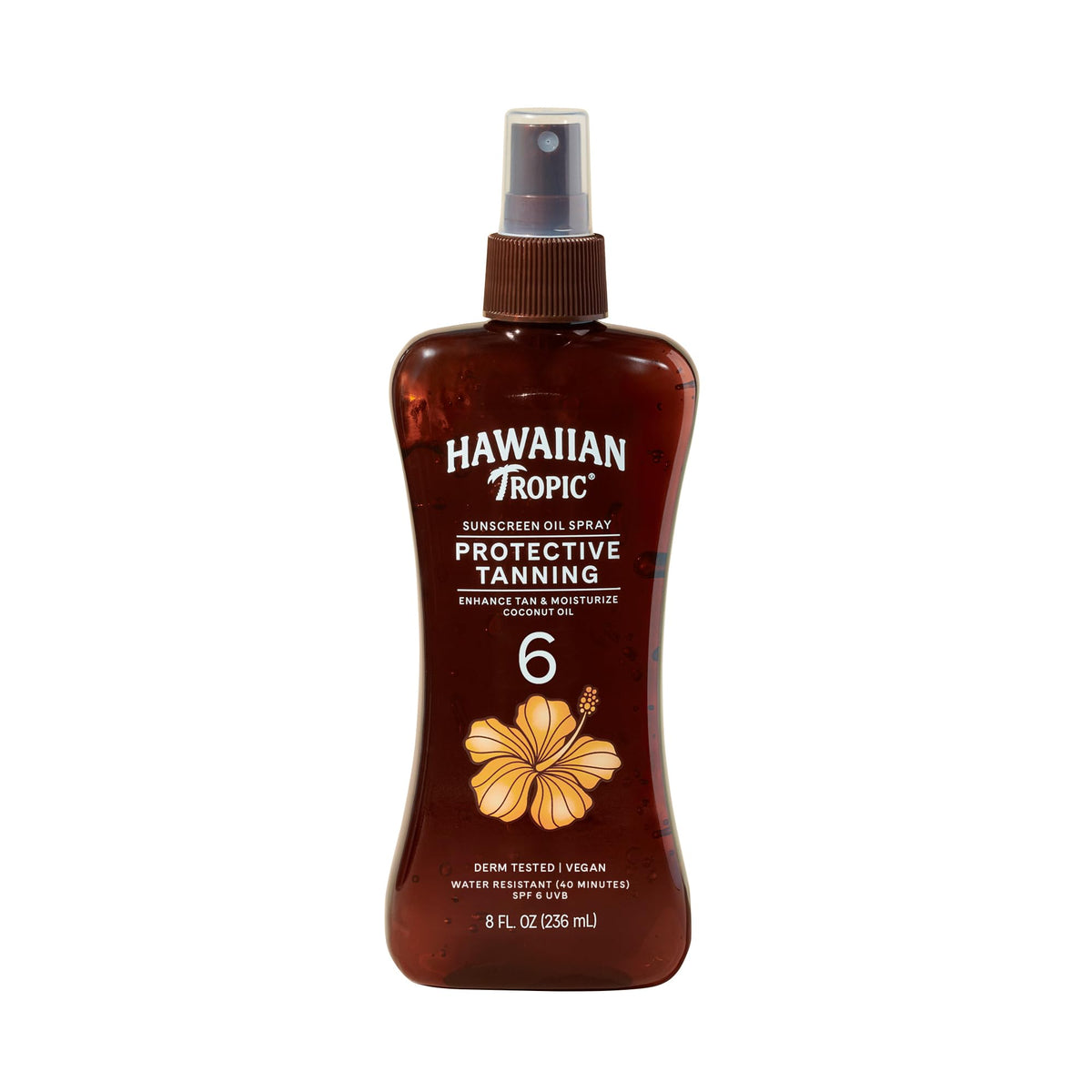 Hawaiian Tropic Dark Tanning Oil Spray front view 8 Oz