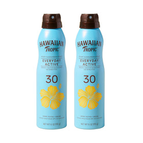 Hawaiian Tropic Everyday Active SPF 30 Sunscreen Spray front view, 6 oz bottle