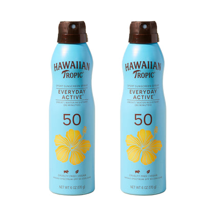 Hawaiian Tropic Everyday Active SPF 50 Sunscreen Spray front view