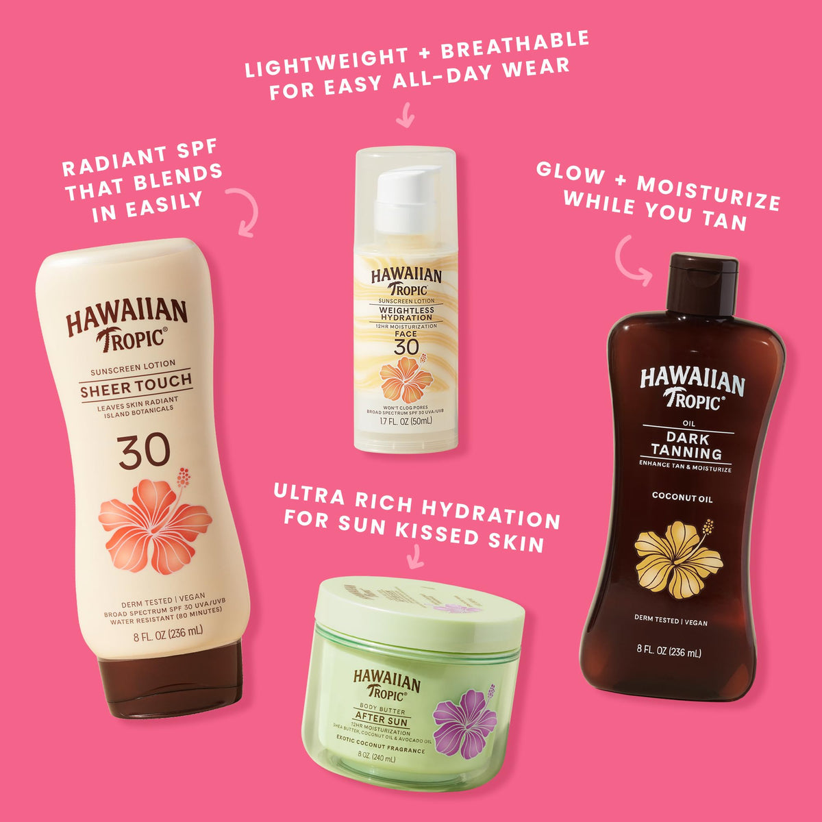 Hawaiian Tropic Mineral Powder Sunscreen Brush SPF 30 in hand