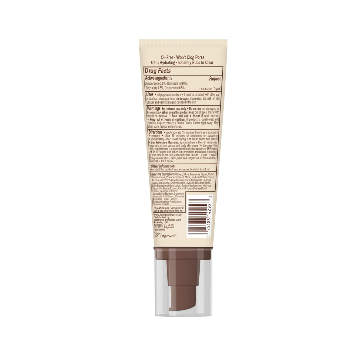 Hawaiian Tropic Sheer Touch Face Sunscreen SPF 60 in hand