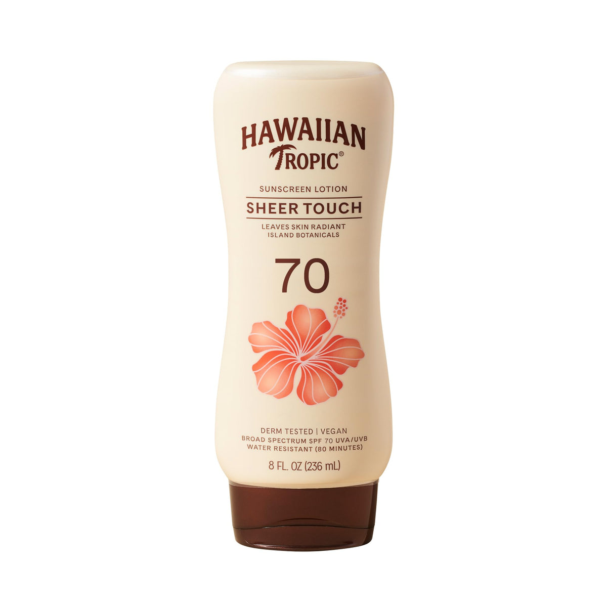 Hawaiian Tropic Sheer Touch SPF 70 Sunscreen Lotion front view 8 Fl Oz