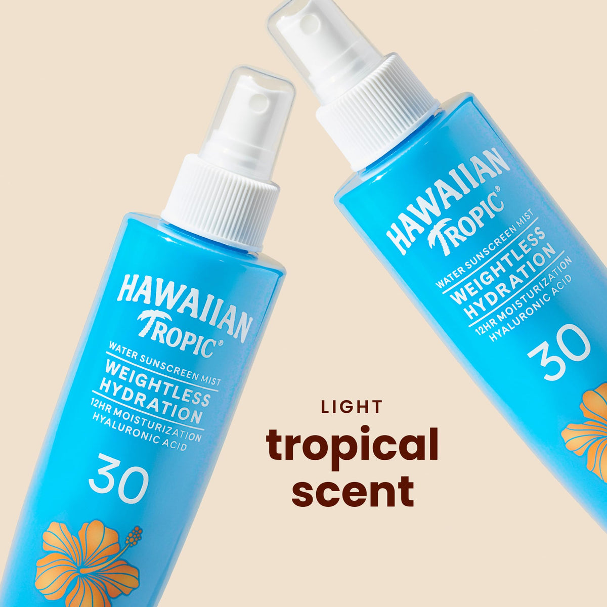 Hawaiian Tropic Water Mist SPF 30 bottle back view