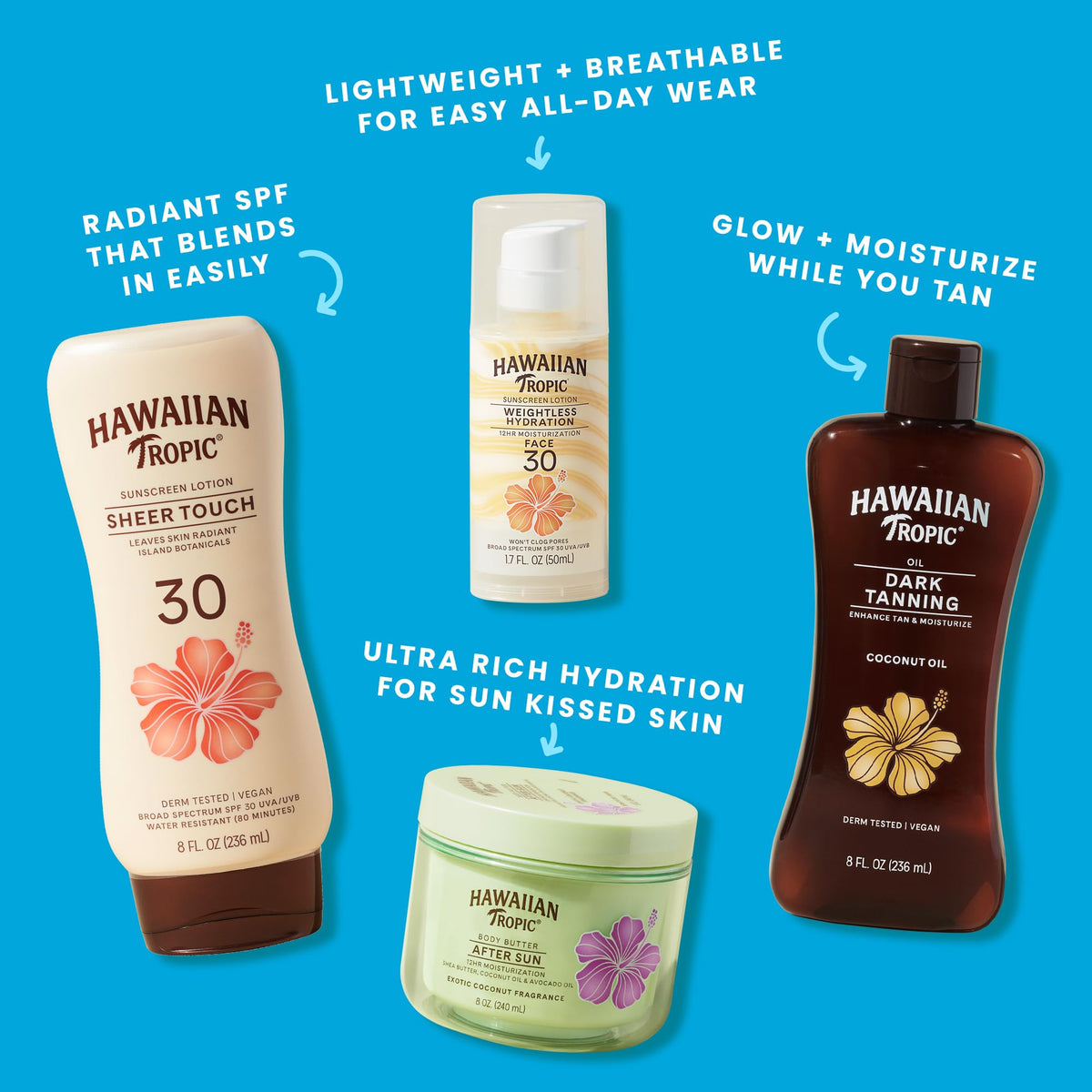 Hawaiian Tropic Water Mist SPF 30 packaging details