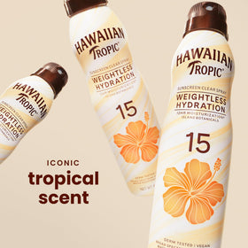 Hawaiian Tropic Weightless Hydration SPF 15 Sunscreen Spray back view