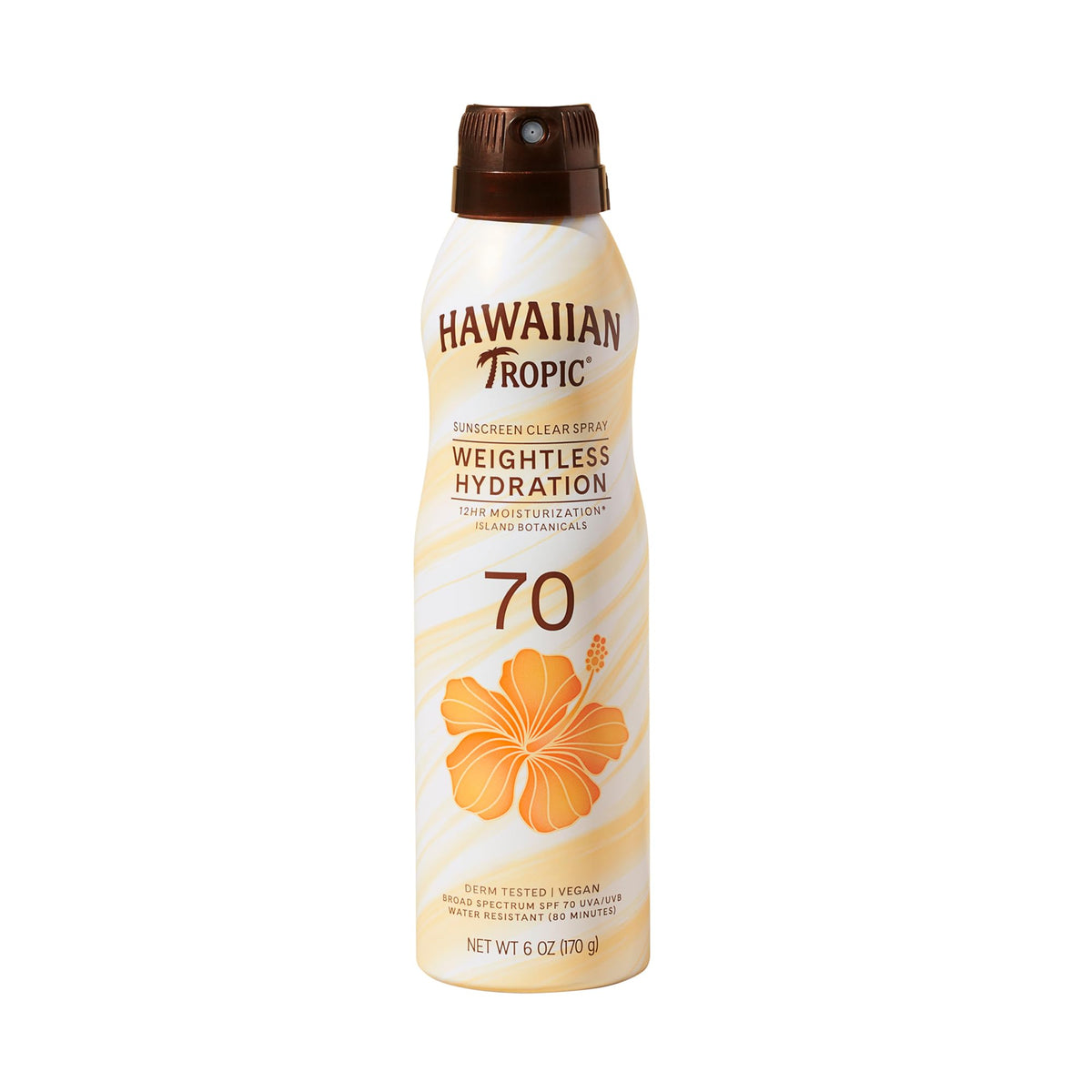 Hawaiian Tropic Weightless Hydration SPF 70 Sunscreen Spray front view