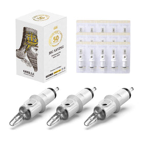 HAWINK Tattoo Cartridge Needles #10 Bugpin 7 Curved Magnum front view