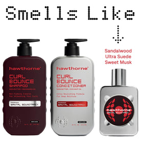 Hawthorne Curl Bounce Shampoo texture on hand