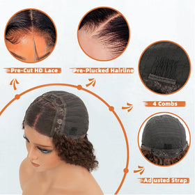HAYAHAIR Short Curly Deep Wave Wig packaging