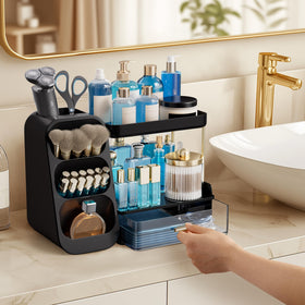 HBlife bathroom organizer in a modern vanity setting