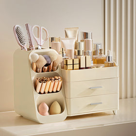 HBlife Makeup Organizer close-up of brush slots