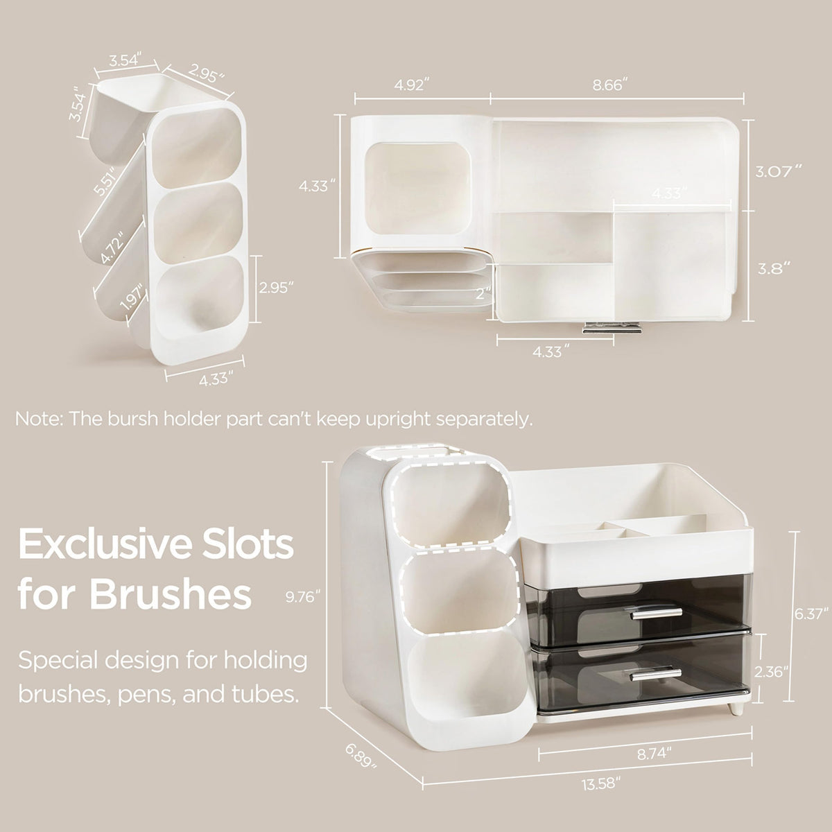 HBlife Makeup Organizer on a bathroom counter