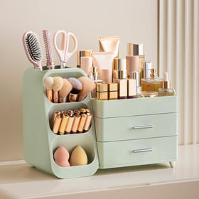HBlife Makeup Organizer side view showing brush holder