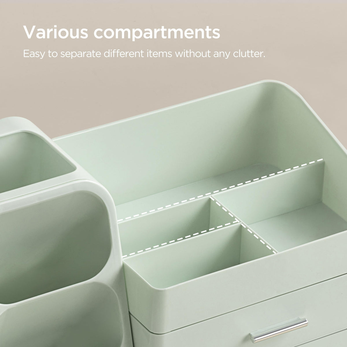 HBlife Makeup Organizer with skincare products and tools