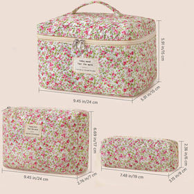 HBselect Makeup Bag floral design close-up