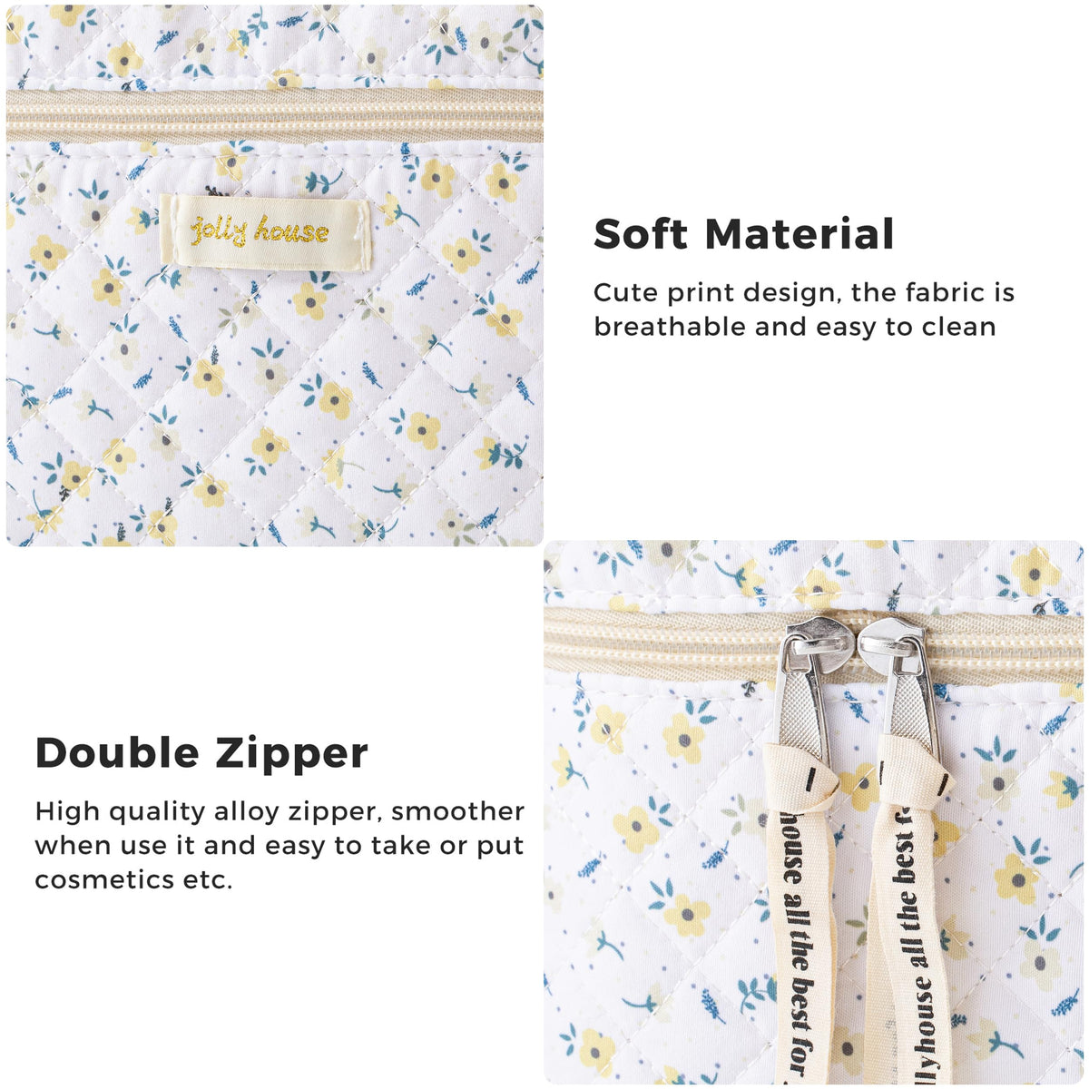 HBselect makeup bag set displayed on a vanity