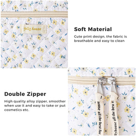 HBselect makeup bag set displayed on a vanity