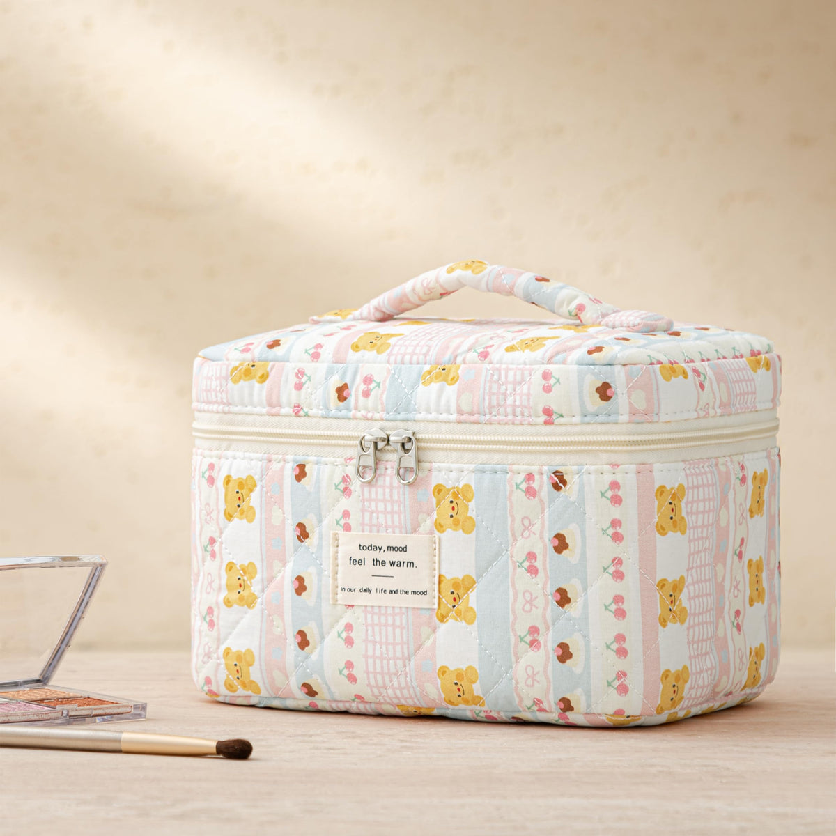 HBselect makeup bag set displayed on a vanity