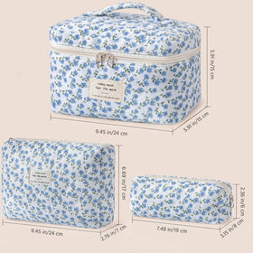 HBselect Makeup Bag Set displayed with makeup items