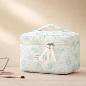 HBselect makeup bag set in a travel suitcase