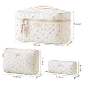 HBselect makeup bag set with beauty products in a suitcase