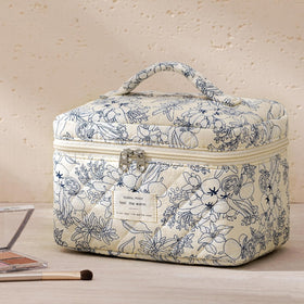 HBselect makeup bag with cosmetics displayed