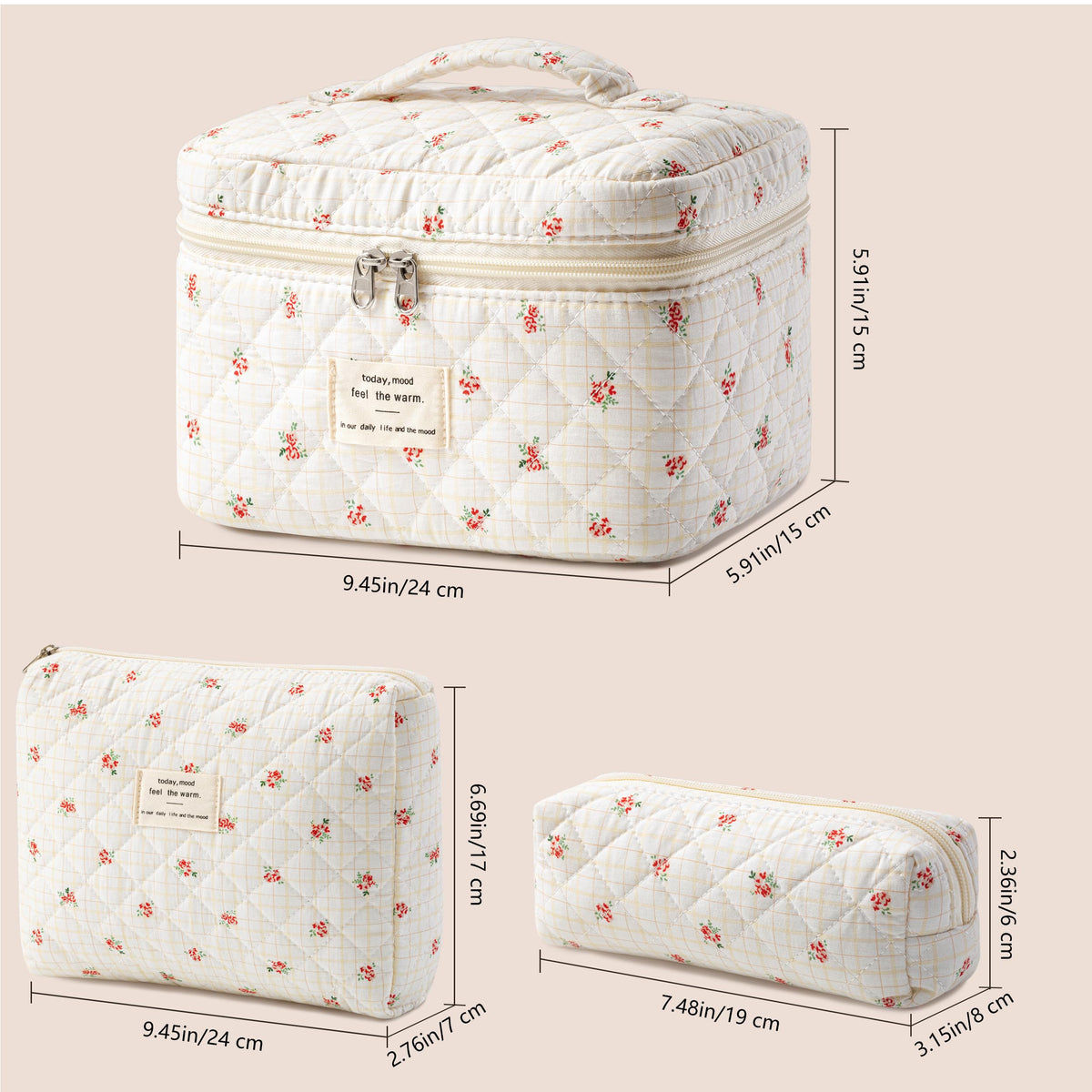 HBselect makeup bags displayed together