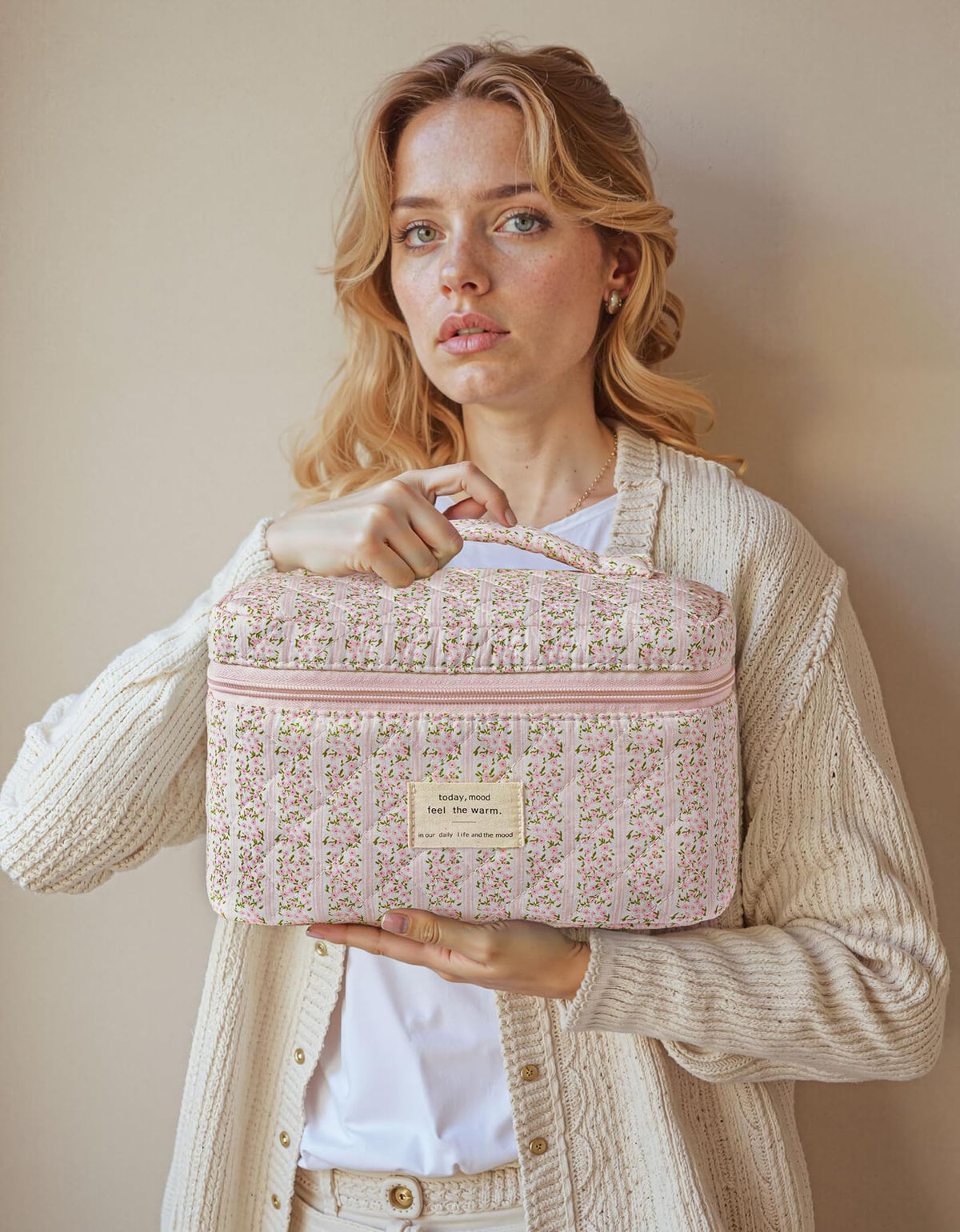 HBselect makeup bags displayed with beauty products