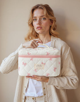 HBselect makeup bags folded for travel storage
