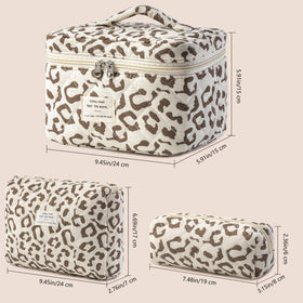 HBselect makeup bags set displayed with cosmetics