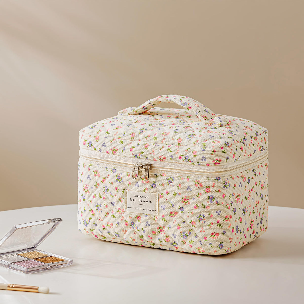 HBselect makeup bags stacked for easy storage