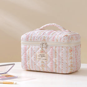 HBselect makeup bags stacked together showcasing size variety