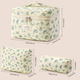 HBselect makeup bags stacked with zippers visible