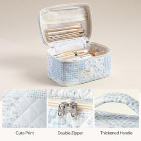 HBselect Quilted Makeup Bag medium size with floral design