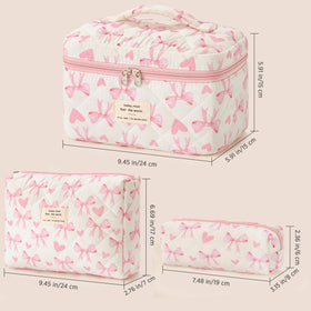 HBselect Quilted Makeup Bag showing floral design close-up