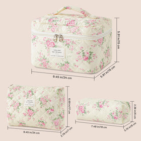 HBselect Small Makeup Bag, top view with open zipper