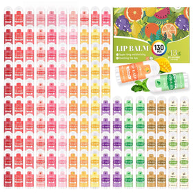 HCKLM Mini Lip Balm 130 Pcs assorted flavours display