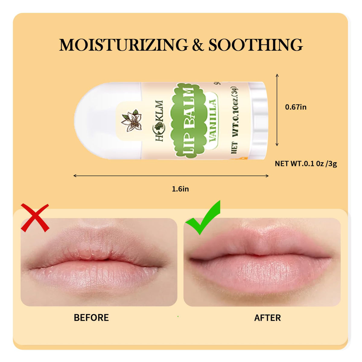 HCKLM Mini Lip Balm packaging with 25 mini balms