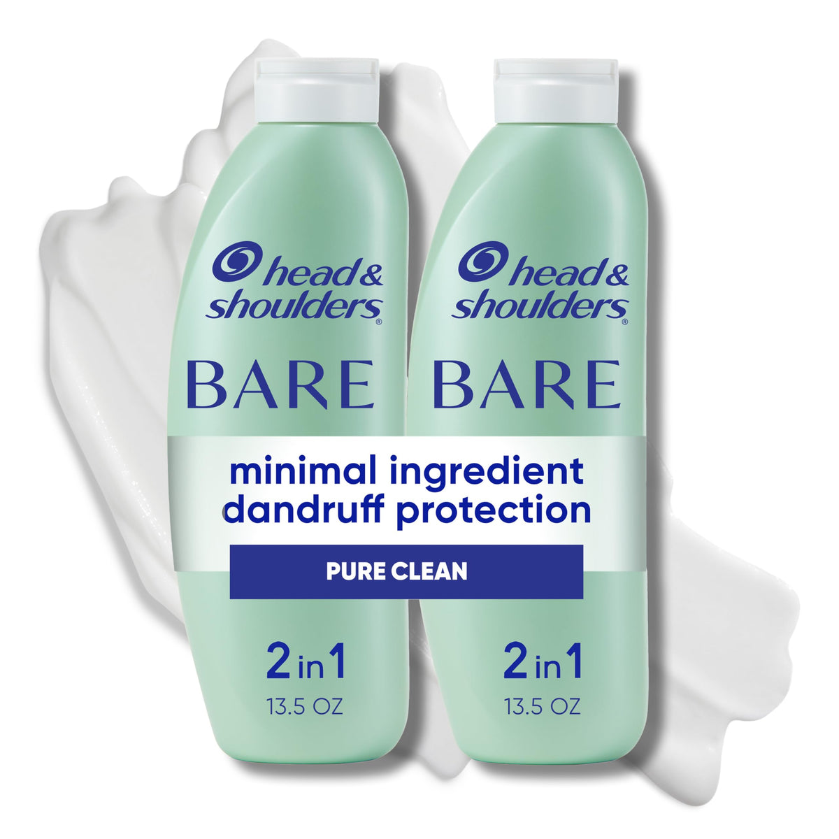 Head & Shoulders BARE Pure Clean 2-in-1 Shampoo & Conditioner front view
