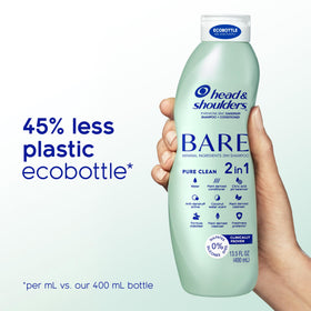 Head & Shoulders BARE Pure Clean shampoo and conditioner packaging