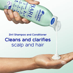 Head & Shoulders BARE Pure Clean shampoo lathering on hair