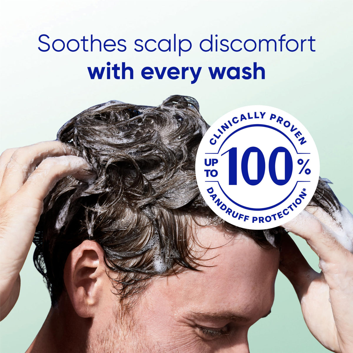 Head & Shoulders BARE Sensitive Scalp Care Shampoo texture on hand